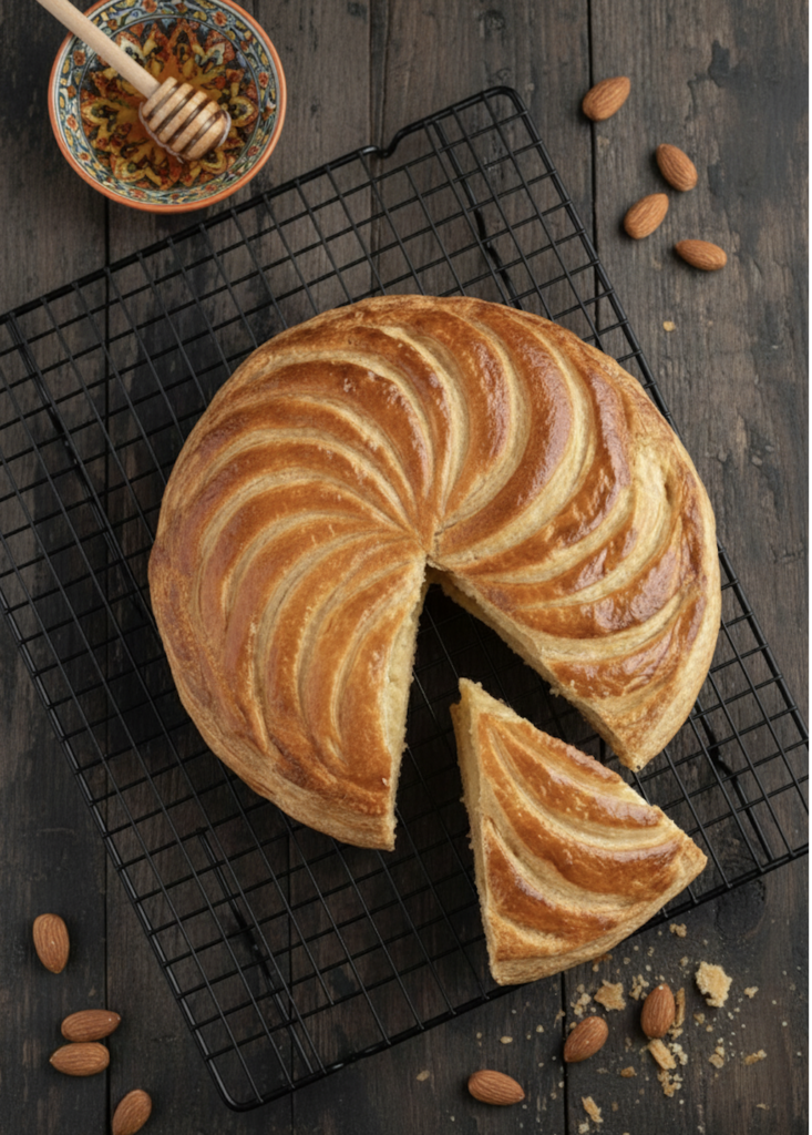 Recette de galette des rois frangipane miel et eau de fleur d'oranger