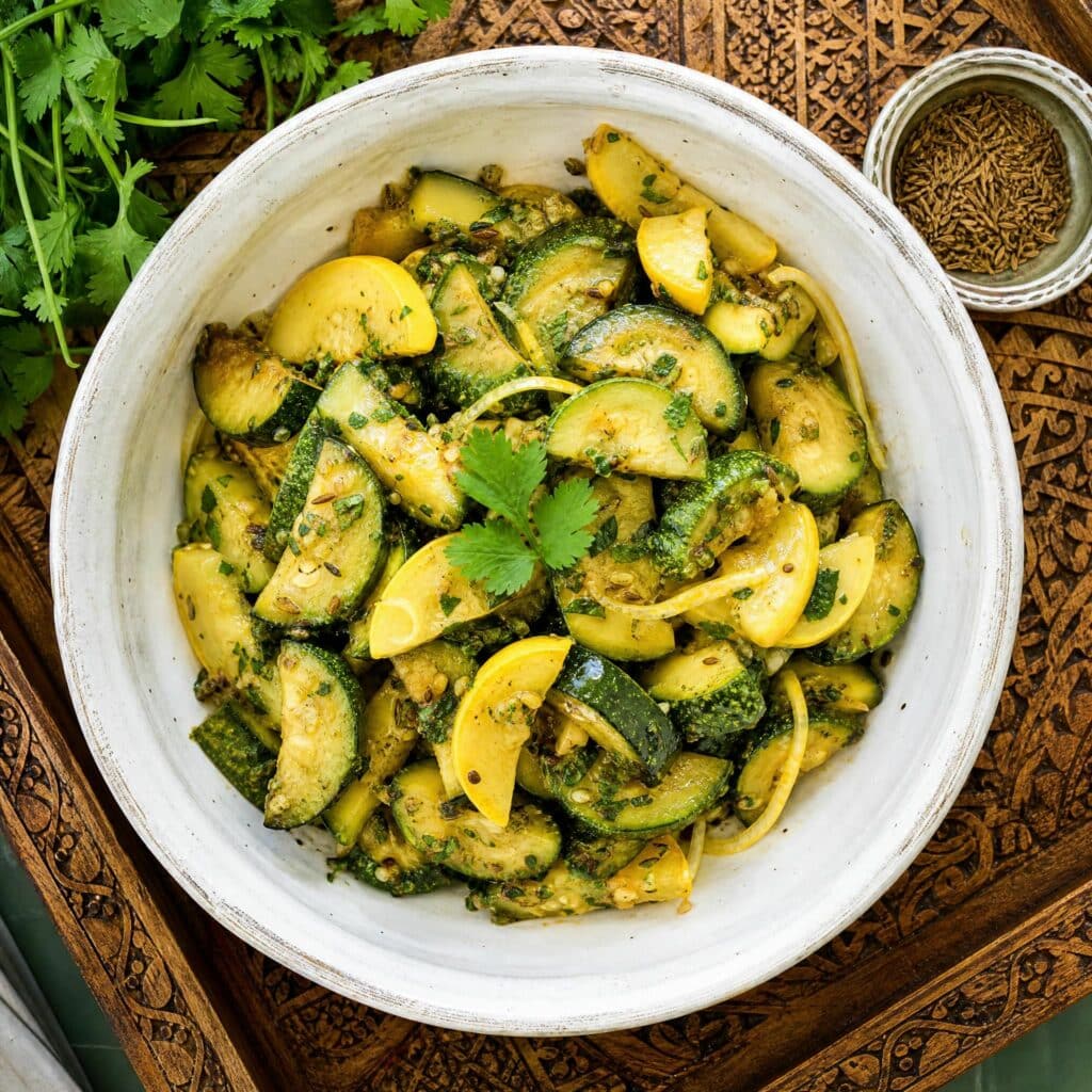 Salade de courgette à la marocaine