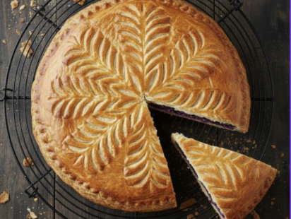 Recette de la galette des rois frangipane et myrtilles de Thierry Mulhaupt