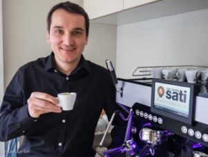 Sébastien Maurer, responsable qualité des Cafés Sati et champion de France de Cup tasters 2016