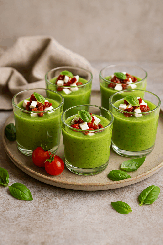 recette de gaspacho de courgettes au basilic