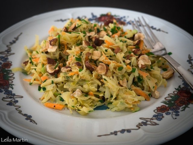 recette de salade de choucroute crue et carottes façon coleslaw