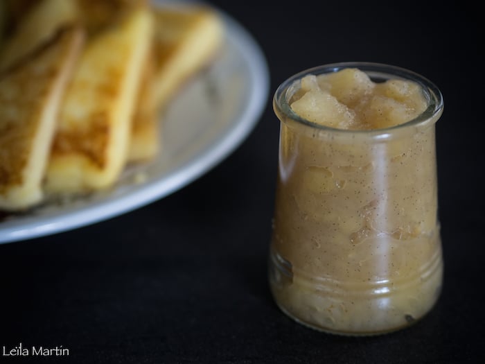 recette de compote de pommes à la vanille