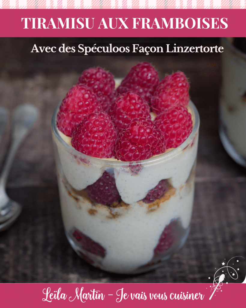 Tiramisu aux framboises en verrine