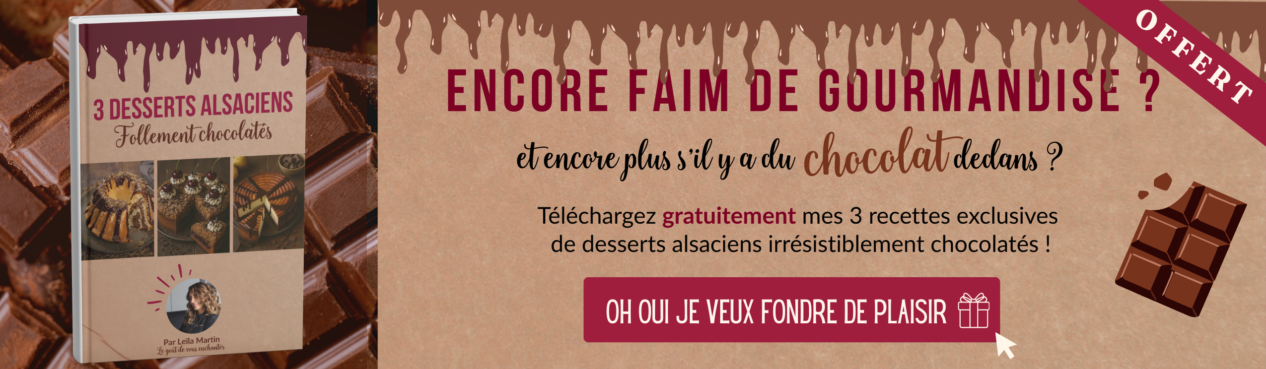 Promo guide numérique gratuit 3 desserts alsaciens follement chocolatés