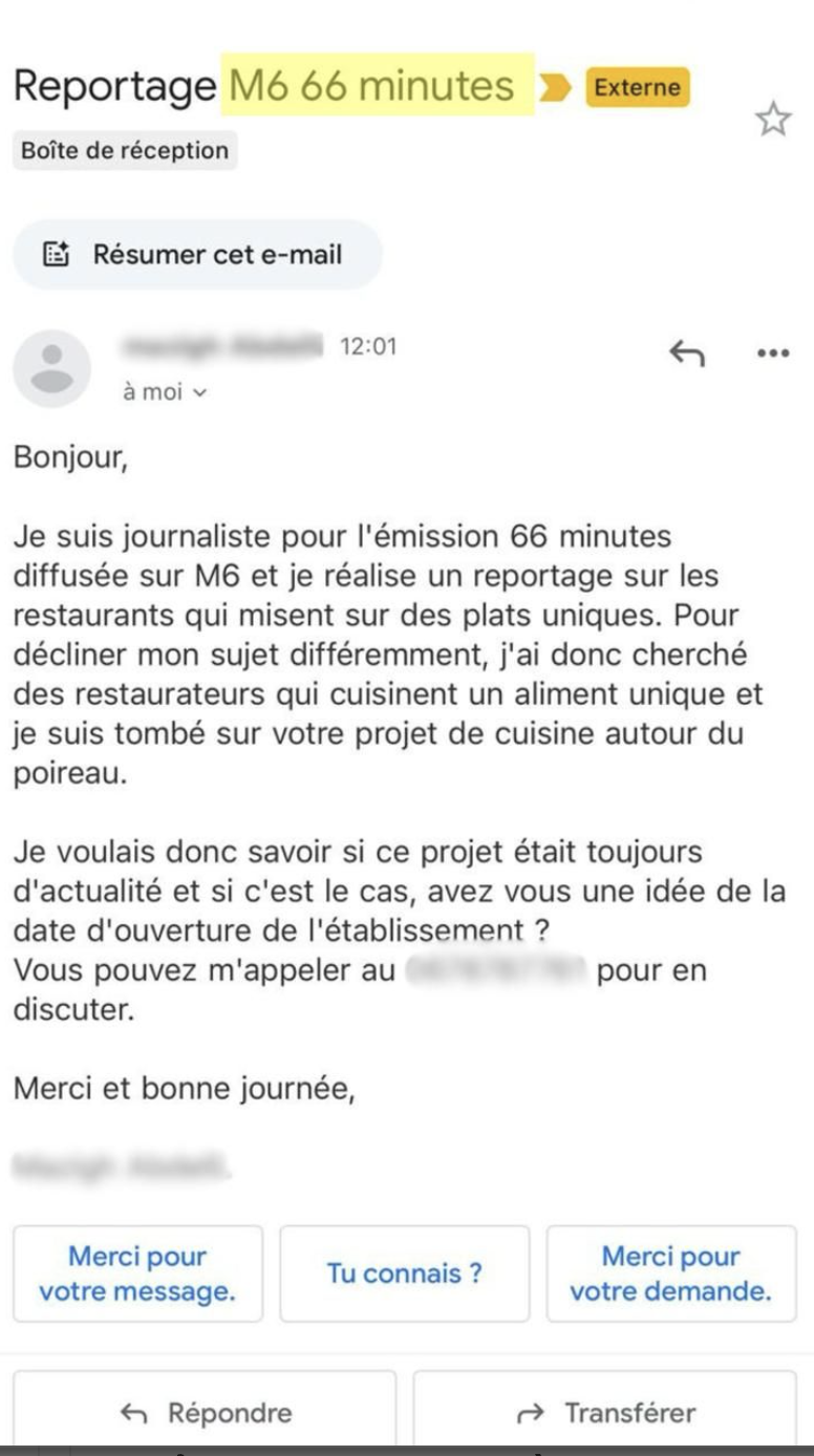 mail journaliste M6