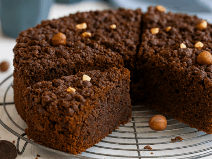 recette de mon gâteau chocolat noisette et courgettes sans sucre, low carb et healthy