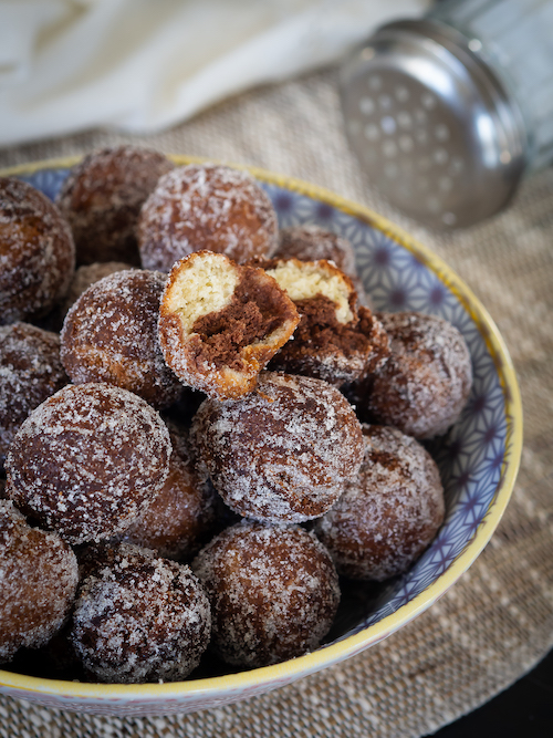 recette de beignets alsaciens leffelkiechle marbrés vanille-chocolat