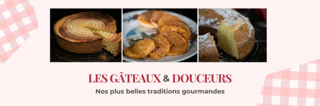 Desserts et pâtisseries alsaciennes traditionnelles - kougelhopf, schneckekueche, apfelkiechle, käsekueche