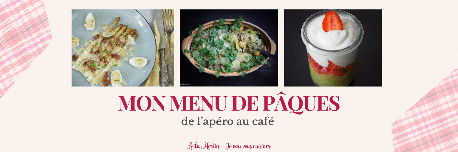 Menu de Pâques alsacien : asperges rôties, baeckeoffe à l'agneau et verrine fraise-rhubarbe