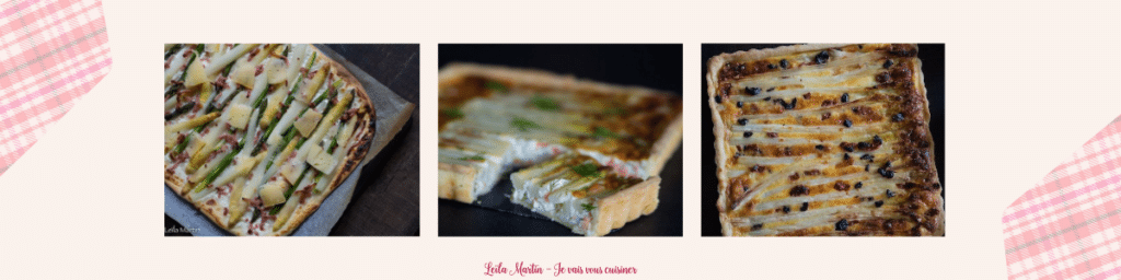 Tarte flambée et quiches aux asperges