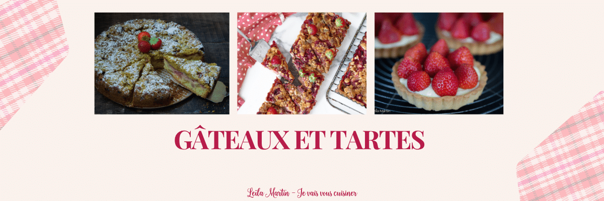 Visuel recettes de tartes et gâteaux autour de la fraise d'Alsace