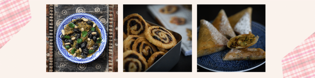 Trio de spécialités marocaines sucrées et salées